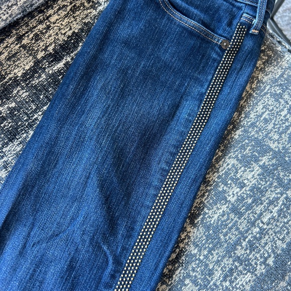 True Religion Dark Blue Studded Skinny Jeans - Picture 5 of 6